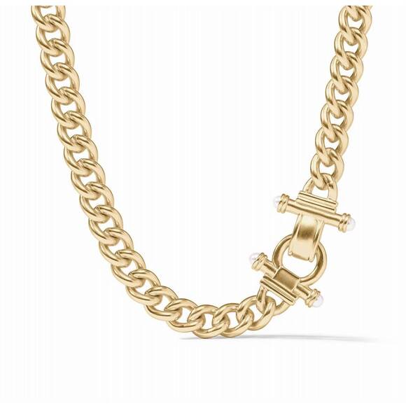 NEW JULIE VOS dolce demi link necklace in gold